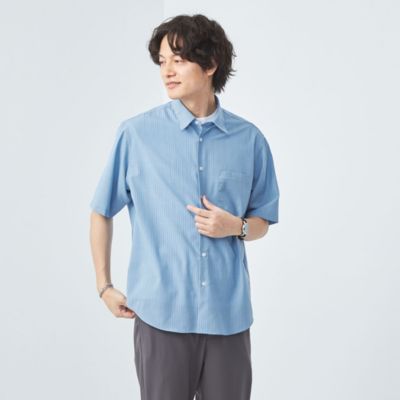 UNITED ARROWS green label relaxing：MEN'S(ユナイテッドアローズ グリーンレーベル リラクシング)のTW  ウォッシャブルトロ ジャストルーズ ストライプ シャツ -ストレッチ・防シワ-通販 | 集英社HAPPY PLUS STORE