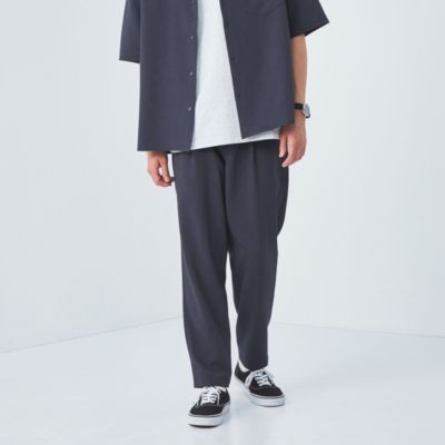 UNITED ARROWS green label relaxing：MEN'S(ユナイテッドアローズ グリーンレーベル リラクシング)のヘザー ピンヘッド 1プリーツ ユーティリティパンツ 9分丈 イージーパンツ -ストレッチ・防シワ-通販 | 集英社HAPPY PLUS STORE