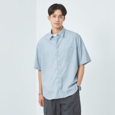 UNITED ARROWS green label relaxing：MEN'S(ユナイテッドアローズ グリーンレーベル リラクシング)の TWウォッシャブルトロ ストライプ ジャストルーズ シャツ2 -ウォッシャブル・ストレッチ・防シワ-通販 | 集英社HAPPY PLUS STORE