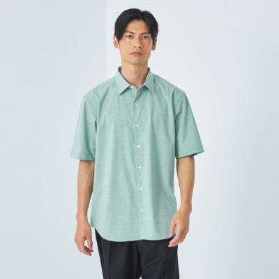 集英社HAPPY PLUS STOREUNITED ARROWS green label relaxing：MEN’S（ユナイテッドアローズ グリーンレーベル リラクシング）/TR/PU リラックス レギュラーカラー シャツ -防シワ・ストレッチ-