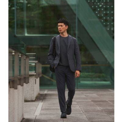 UNITED ARROWS green label relaxing：MEN’S 【WEB限定】JUST fit ドライPEスリムセットアップ  ジャケット＆パンツ -吸水速乾・防シワ-