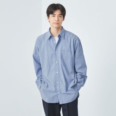 集英社HAPPY PLUS STOREUNITED ARROWS green label relaxing：MEN’S（ユナイテッドアローズ グリーンレーベル リラクシング）/FINE BASIC シャンブレー レギュラーカラー シャツ -ストレッチ-