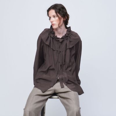 UNITED ARROWS(ユナイテッドアローズ)の＜AEWEN MATOPH＞ギャザーリボン ブラウス通販 eclat  premium（エクラプレミアム）