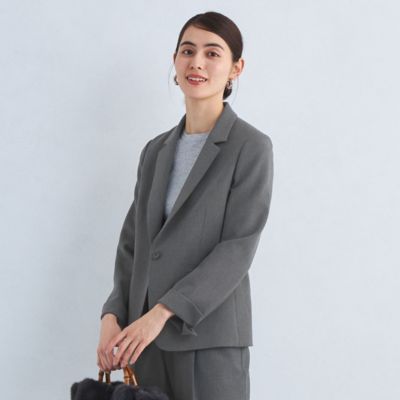 green label relaxingカチリカグレーノーラペルパンツスーツ green 明朗 label relaxingカチリカグレーノーラペルパンツスーツ