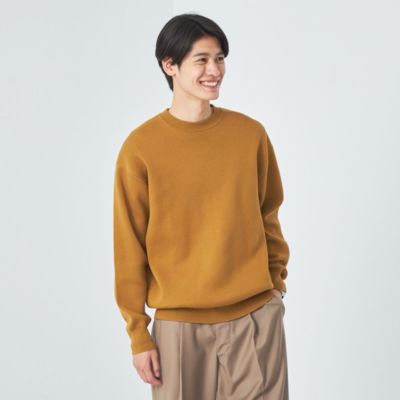 UNITED ARROWS green label relaxing：MEN’S クリアコットン スウェットライク クルーネック ニット