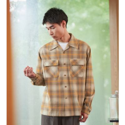 UNITED ARROWS green label relaxing：MEN'S(ユナイテッドアローズ グリーンレーベル  リラクシング)の【別注】＜PENDLETON＞GLR チェック オープンカラー シャツ通販 | 集英社HAPPY PLUS STORE