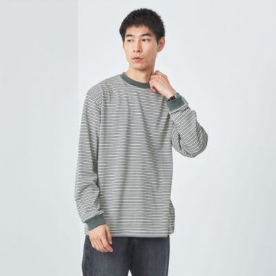 集英社HAPPY PLUS STOREUNITED ARROWS green label relaxing：MEN’S（ユナイテッドアローズ グリーンレーベル リラクシング）/マルチボーダー リンガー Tシャツ