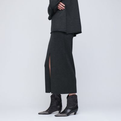 UNITED ARROWS ＜AEWEN MATOPH＞スリット ニット スカート