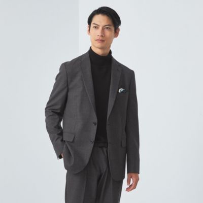 UNITED ARROWS green label relaxing：MEN'S(ユナイテッドアローズ グリーンレーベル リラクシング)のA+ TWPU  バーズアイ スリム 2B ジャケット -ウォッシャブル・ストレッチ・防シワ-通販 | 集英社HAPPY PLUS STORE