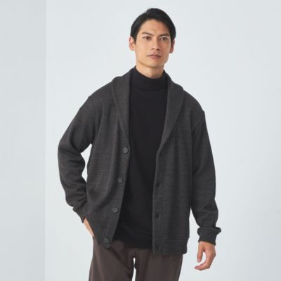 UNITED ARROWS green label relaxing：MEN'S(ユナイテッドアローズ グリーンレーベル  リラクシング)の＜GIM＞24FW ローゲージ 鹿の子 ショール カーディガン -ウォッシャブル-通販 | 集英社HAPPY PLUS STORE