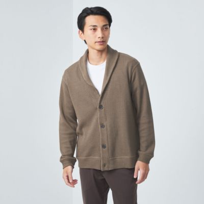 UNITED ARROWS green label relaxing：MEN'S(ユナイテッドアローズ グリーンレーベル  リラクシング)の＜GIM＞24FW ローゲージ 鹿の子 ショール カーディガン -ウォッシャブル-通販 | 集英社HAPPY PLUS STORE