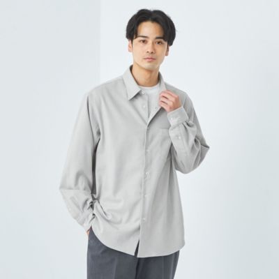 UNITED ARROWS green label relaxing：MEN'S(ユナイテッドアローズ グリーンレーベル リラクシング)のTRフラノ  ジャストルーズ レギュラーカラー シャツ -ストレッチ・防シワ-通販 | 集英社HAPPY PLUS STORE