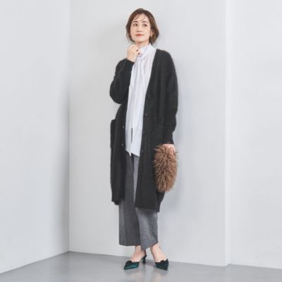◎新品タグ付き　カシミヤ　カーディガン　デザイン襟　羽織り　コート　エレガンス カシミヤカーディガンデザイン襟羽織りコートエレガンス定番