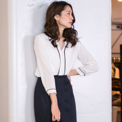 Lautreamont ロートレアモン の Web別注 配色パイピングブラウス通販 Mirabella Homme ミラベラオム メンズ ファッション通販