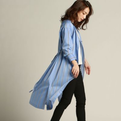Lautreamont ロートレアモン の羽織にもなる女性らしい落ち感素材のオリジナルストライプ柄シャツワンピースアウトレット通販 集英社happy Plus Store Outlet セール情報