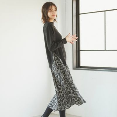 Ketty ケティ の異素材ドッキングワンピース通販 Leeマルシェ