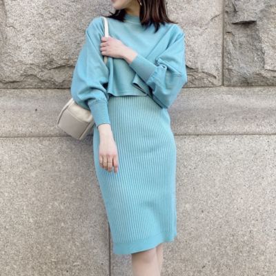 Vicky ビッキー の 2点セット ドルマンショートニット リブニットワンピース 手洗い可能 通販 集英社happy Plus Store