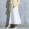 LAUTREAMONT(ロートレアモン)/【雑誌掲載】麻調素材の2段プリーツスカート