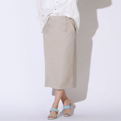 新品未使用 ロートレアモン ひざ丈 スカート 日本製 ホワイト M fkip