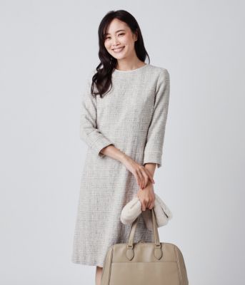 Newyorker ニューヨーカー のラメツィード 7分袖ワンピース通販 集英社happy Plus Store