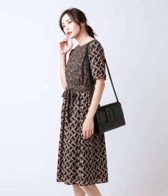 Newyorker ニューヨーカー のリーフプリント5分袖ワンピース通販 集英社happy Plus Store