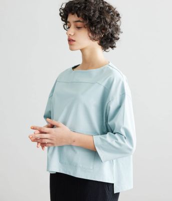 SIPULI [Lotus] Suvin Cotton Plating Jersey ショートプルオーバー